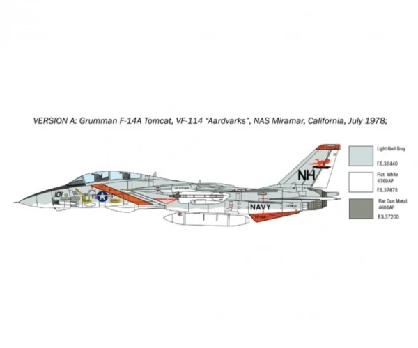 Italeri F-14A Tomcat Recessed Line Panels Plastikbausatz 1:72 5