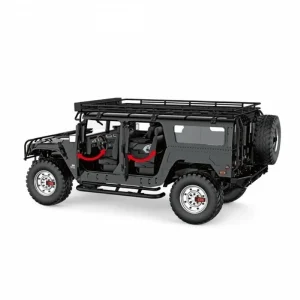 Hummer H1 Aus Metall 4WD Offroad 1:10 SUV 2,4GHz RTR Schwarz 8