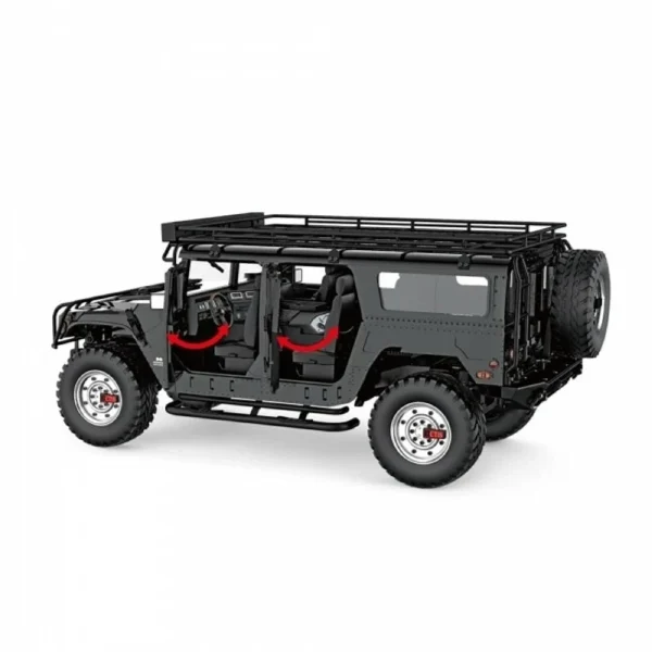 Hummer H1 Aus Metall 4WD Offroad 1:10 SUV 2,4GHz RTR Schwarz 3