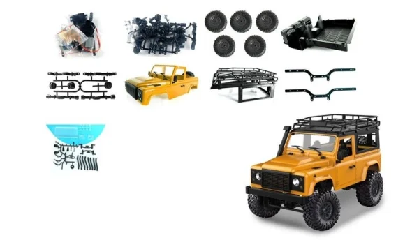 Geländewagen 4WD Rock Crawler 1:12 Bausatz, Gelb 1