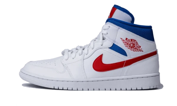 Air Jordan 1 Mid White Red Royal – BQ6472-164 1