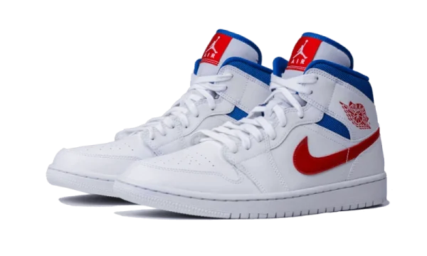 Air Jordan 1 Mid White Red Royal – BQ6472-164 3